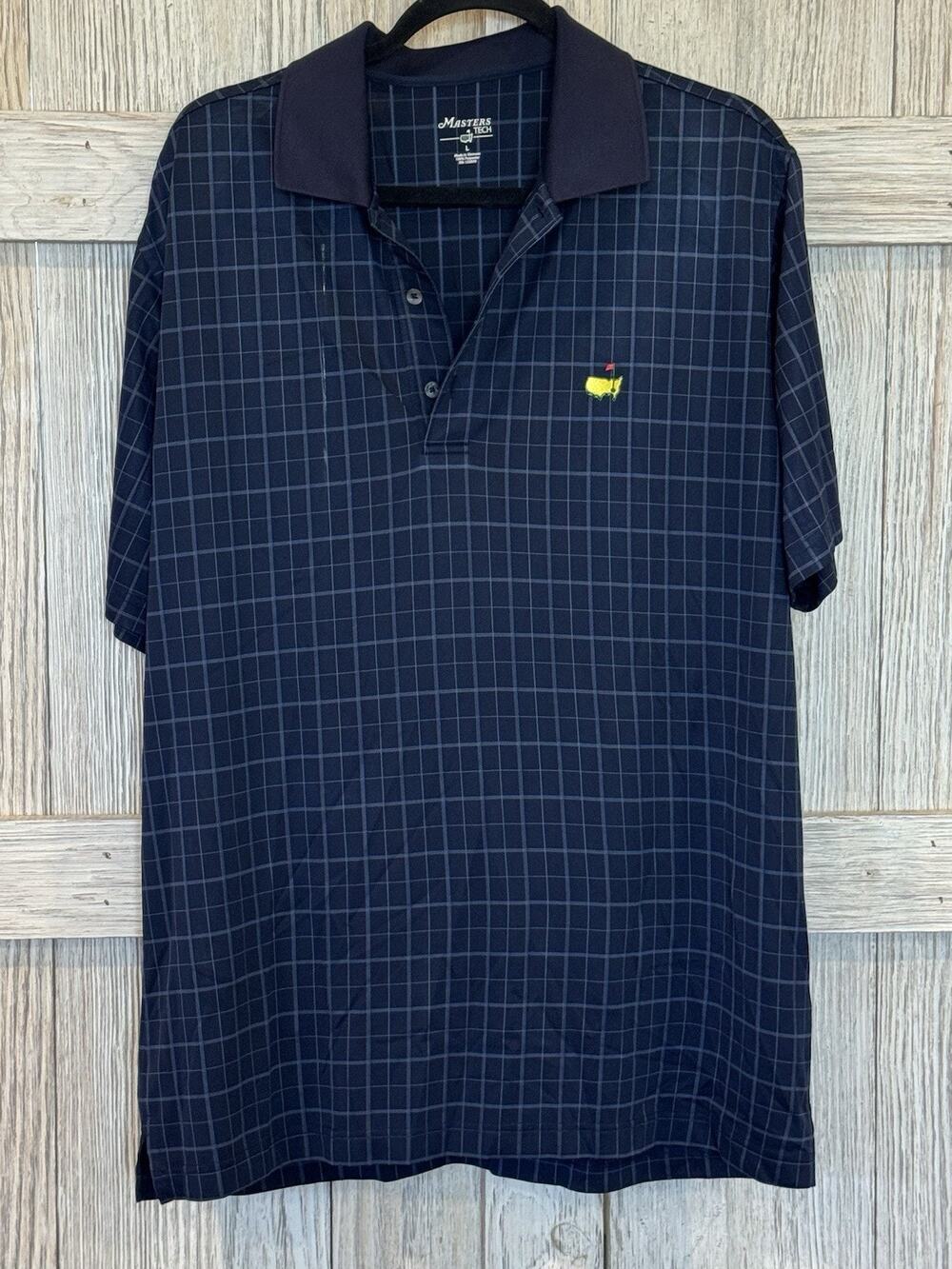 Masters Tech Men’s Polo Shirt Blue Sz Large Golf